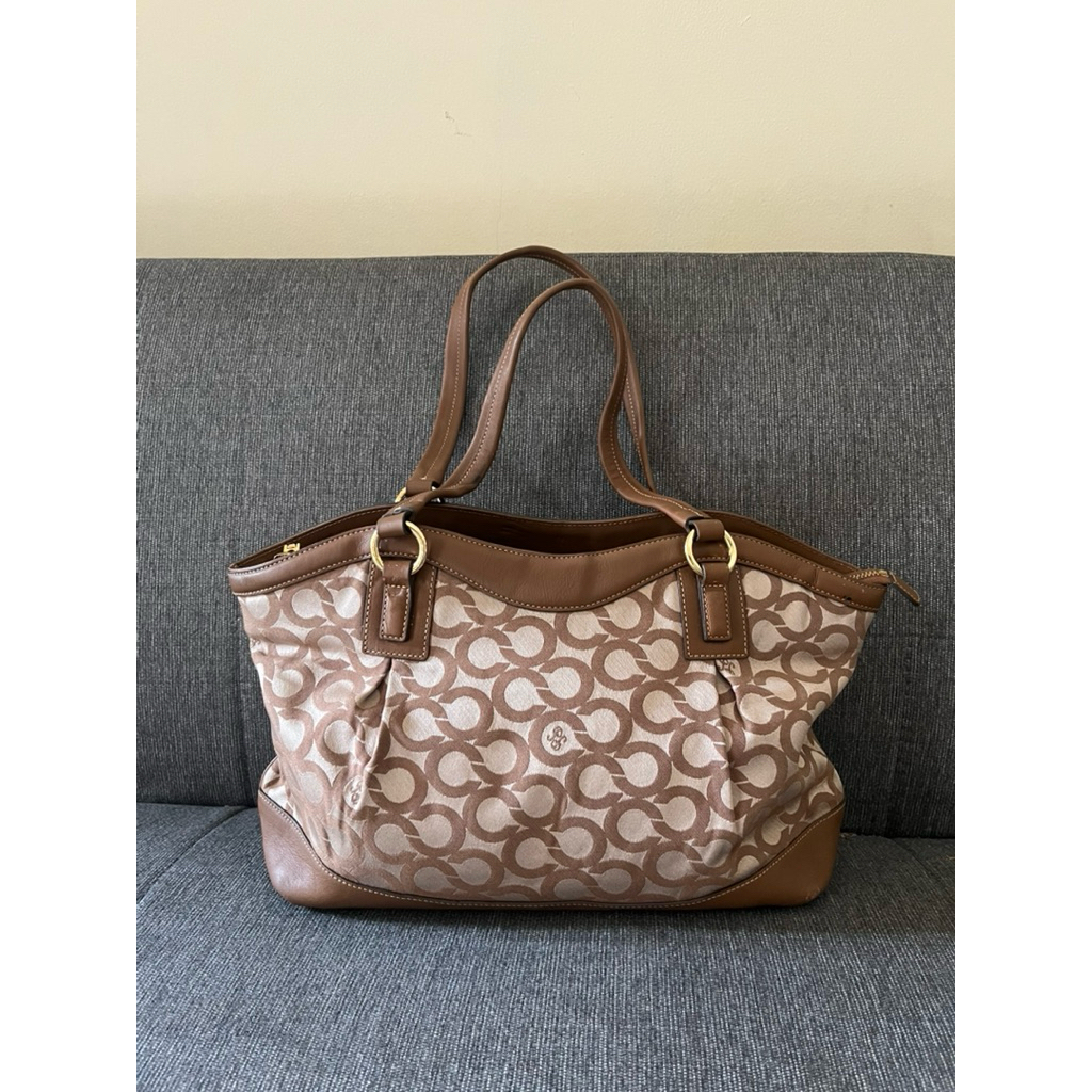 Tas Preloved Tote Bag Kulit Asli Pierre Cardin