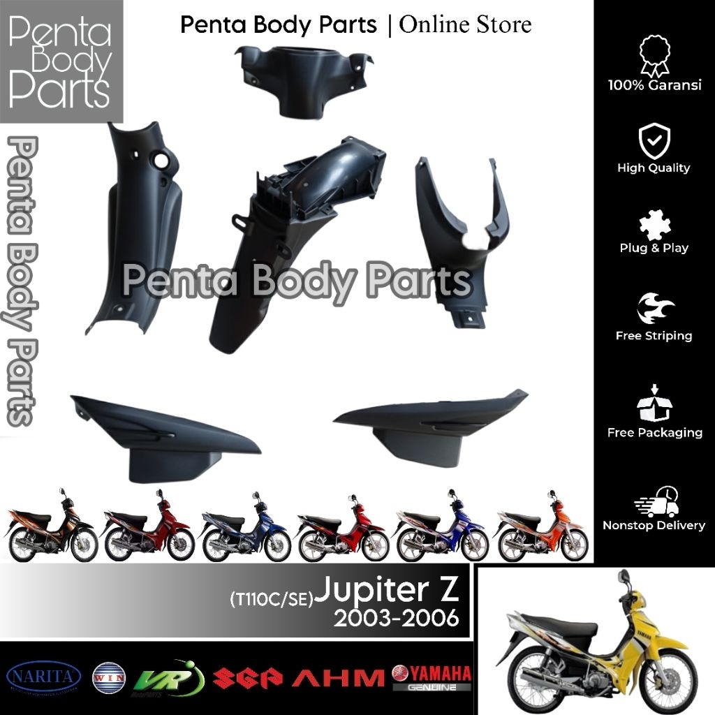 Full Set Cover Body Kasar Jupiter Z (T110C/SE) - Ful Bodi Kasar Yamaha Jupiter Z Lama Generasi Perta