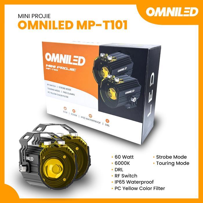 Omniled MP-T101 Mini Projie 60W RF Switch Lampu Motor Touring