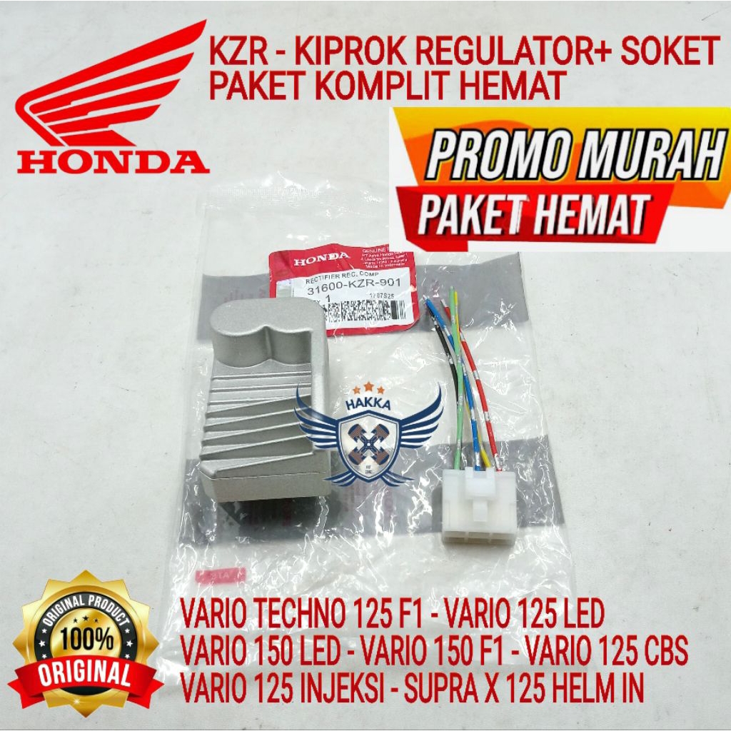 KZR ORIGINAL KIPROK + SOKET HONDA VARIO TECHNO 125 F1, KIPROK VARIO 125 LED, KIPROK VARIO 150 LED, K