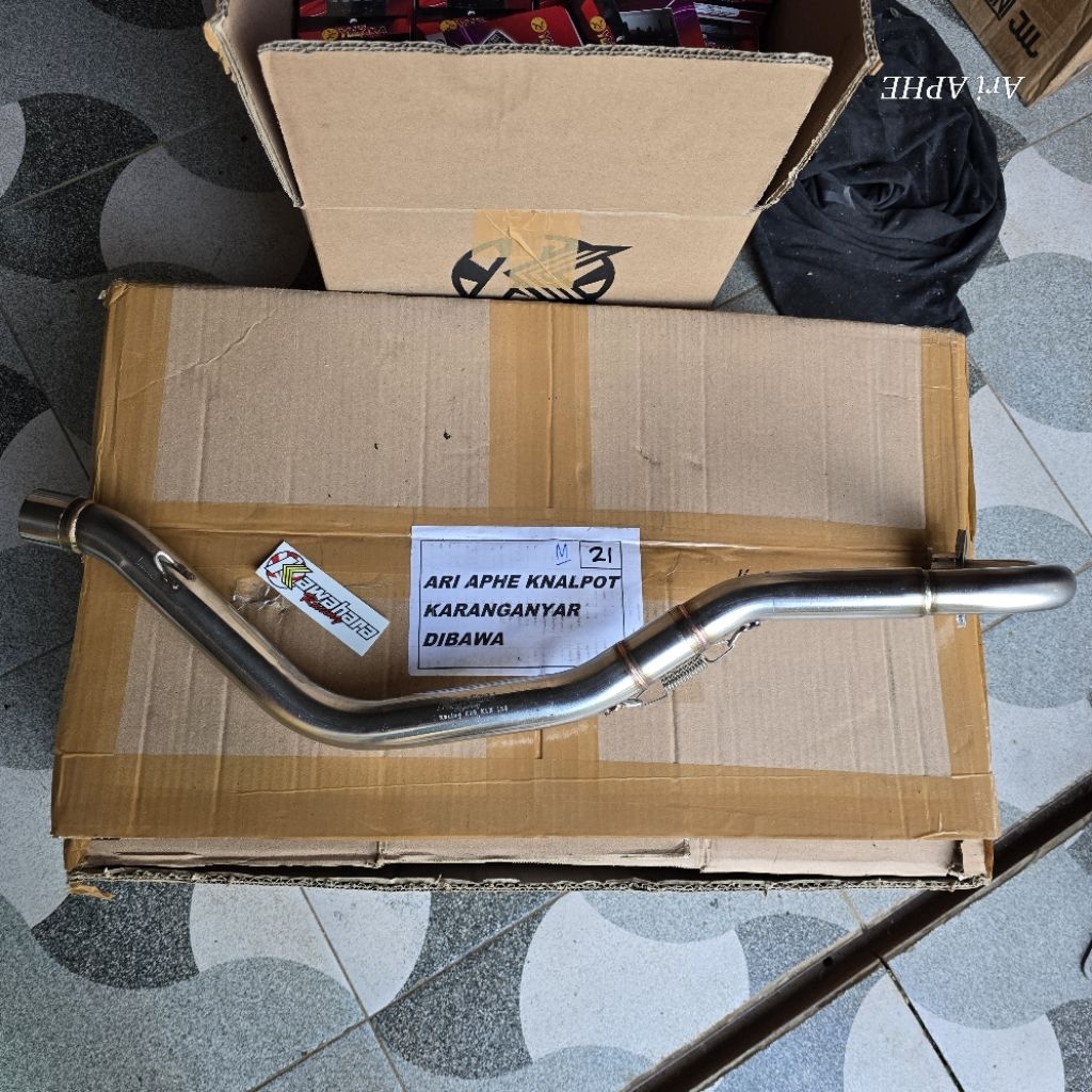 header pipa leher knalpot 38mm KAWAHARA original KLX / DTRACKER 150