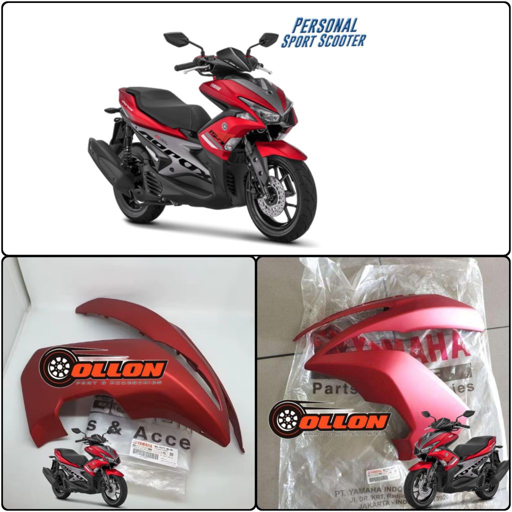 BODY COWLING, SAYAP LUAR AEROX 155 OLD/LAMA MERAH DOF ASLI ORIGINAL YAMAHA B65-F8351-00-P0 B65-F8377