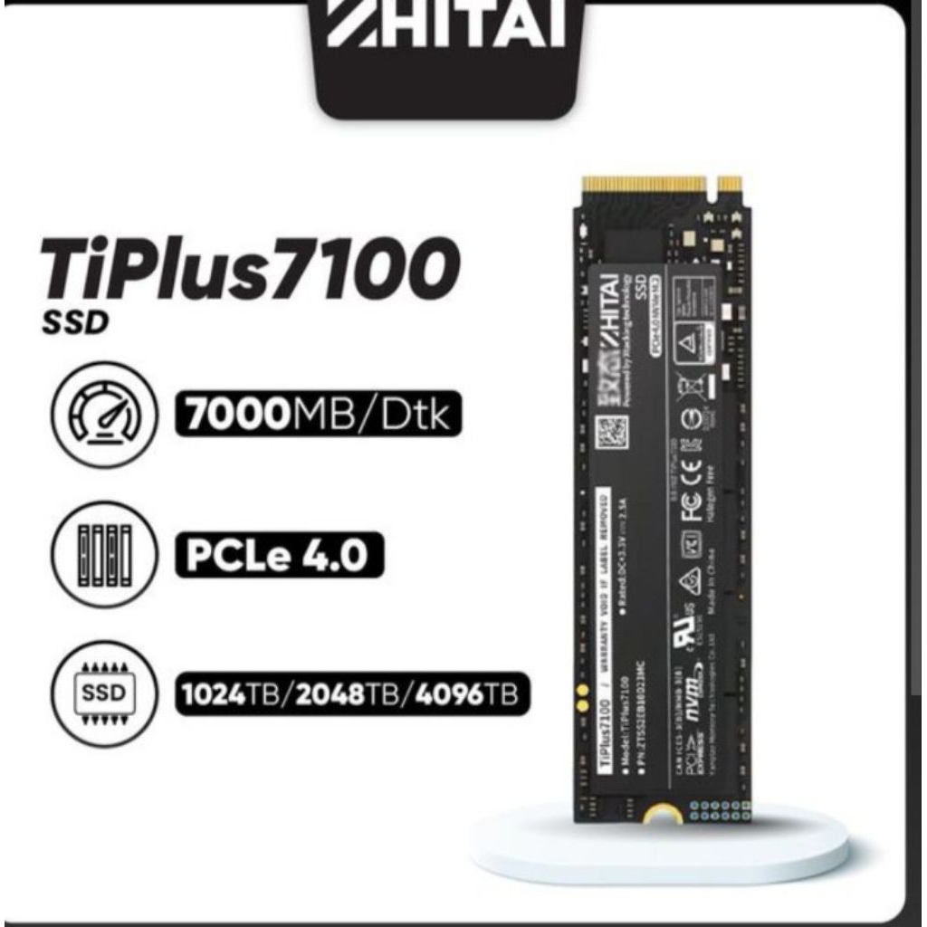 SSD Zhitai TiPlus7100 gen4 nvme 4TB up to 7000mbs