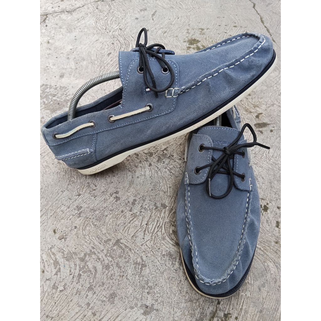 sepatu loafers Tommy Hilfiger sz 43 44 kulit suede