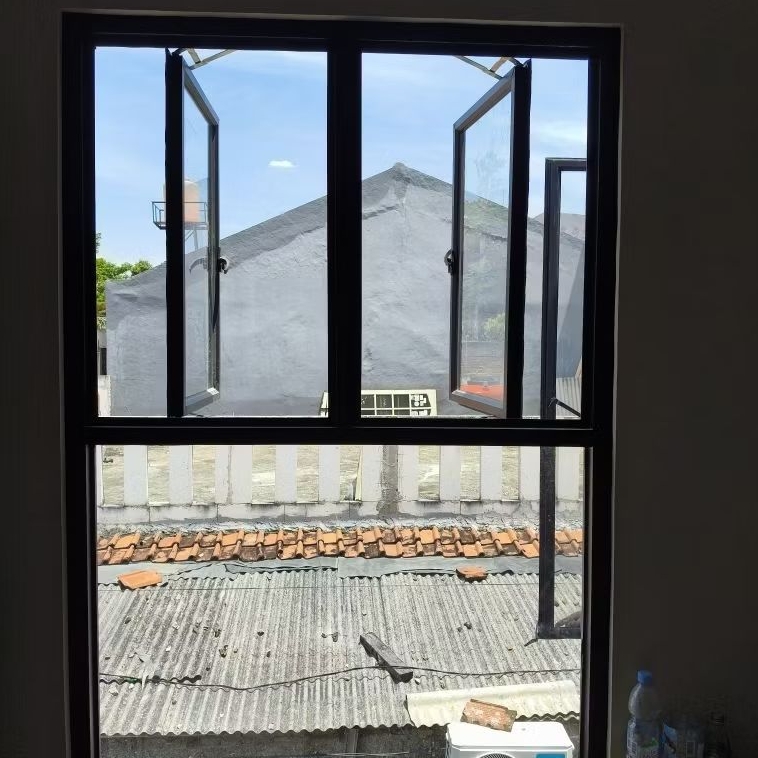 Kusen Jendela Aluminium Dan kaca 5mm Model swing