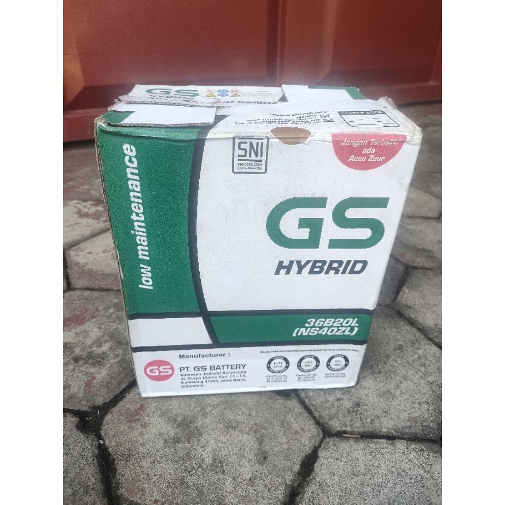 AKI HONDA BRIO GS HYBRID (BASAH) NS40ZL