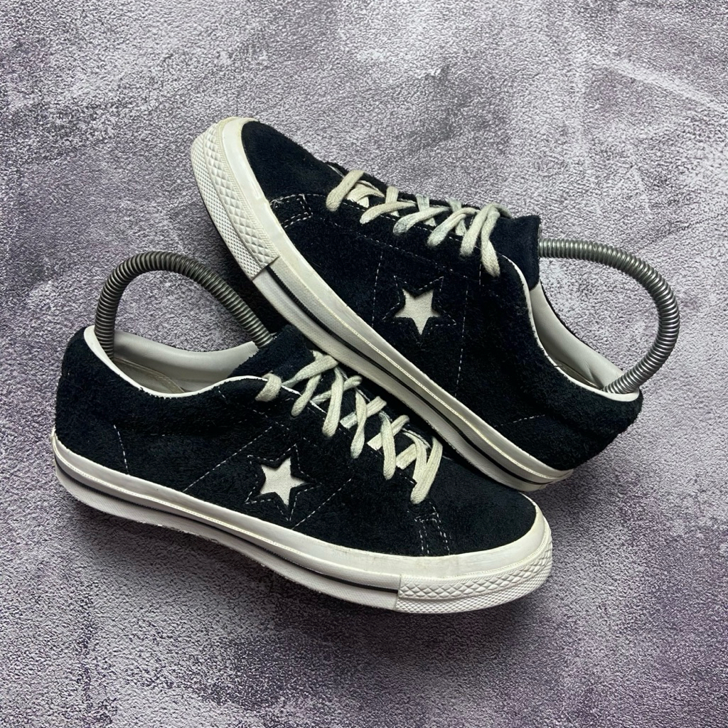 Converse One Star OX Suede Black White