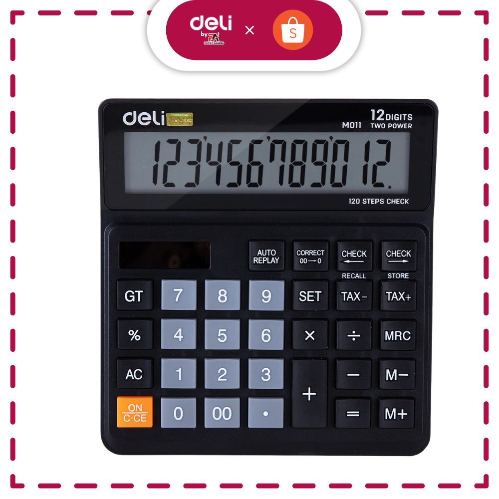 

Deli Kalkulator Desktop 12 Digit garansi 3 tahun EM01120