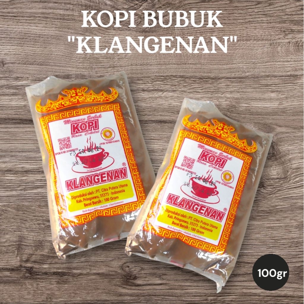

KOPI BUBUK "KLANGENAN" - KOPI BUBUK ROBUSTA KHAS LAMPUNG - BERAT 100GR