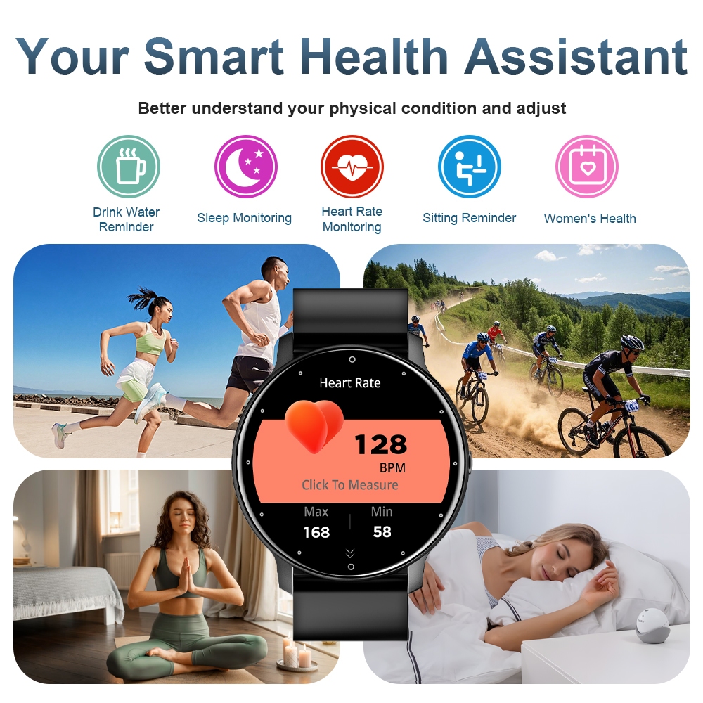 BESTPROMO HOT DEALS SIMBOJOY SMARTWATCH ZL02D LAYAR TERANG 1.28'' ANTI AIR IP67 OLAHRAGA PEMANTAUAN