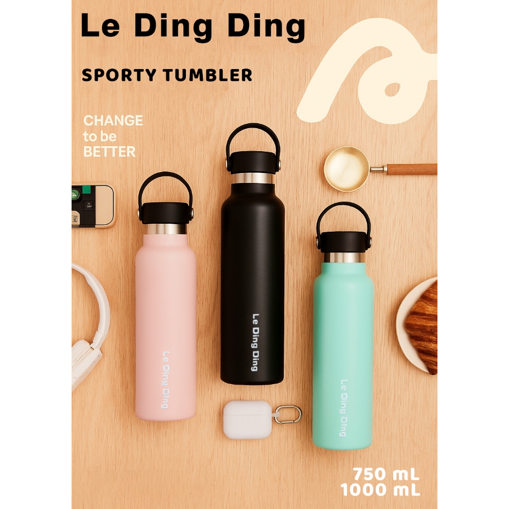 LDD- Tumbler Stainless Tumbler Sport 1000ml Tumbler tahan panas dingin 24 jam Tahan Panas Dingin Vac