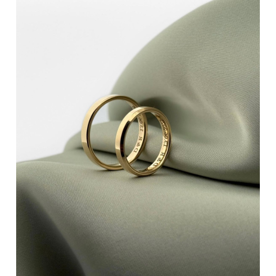 Cincin Kawin Palladium Ukir Berlian Swarovski Cincin Nikah Palladium Lapis Rhodium / Wedding Ring Pa