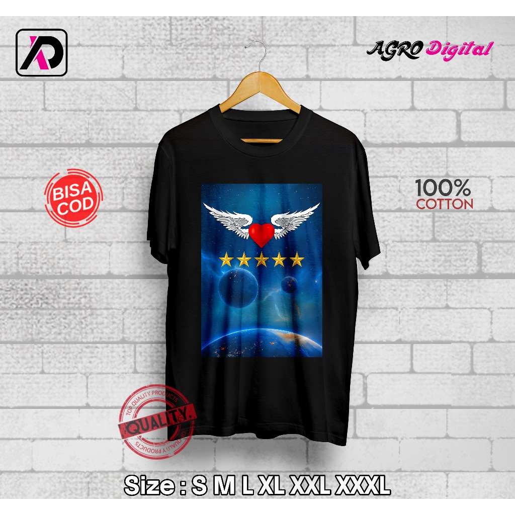 Kaos Custom Dewa 19 Bintang Lima | Kaos Distro (Bisa Desain Sesukamu)