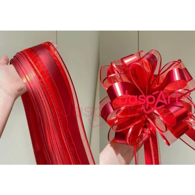 Pita Serut / Pita Tarik Plastik - Natal / Tulisan Fu Pita Ulang Tahun Pita Merah