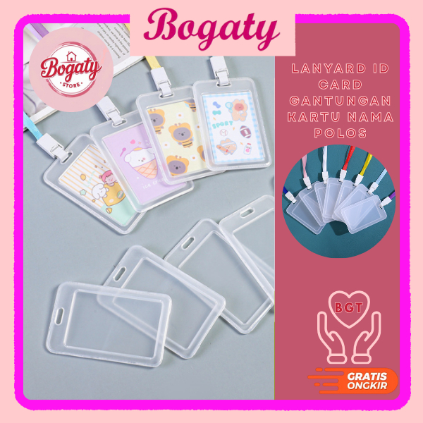 

BG LANYARD ID CARD GANTUNGAN KARTU NAMA POLOS / TEMPAT ID CARD BENING