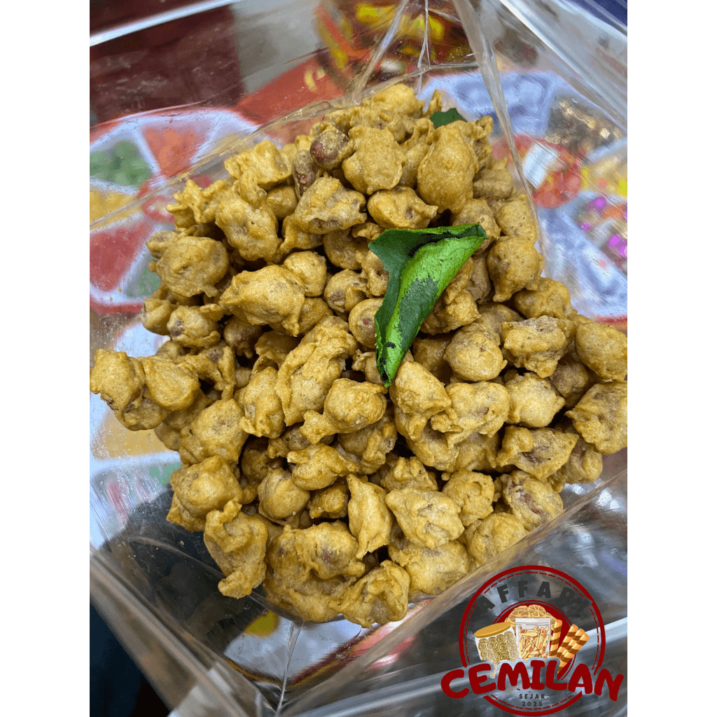 cemilan kacang bali daun jeruk snack makanan ringan camilan jajanan viral kekinian