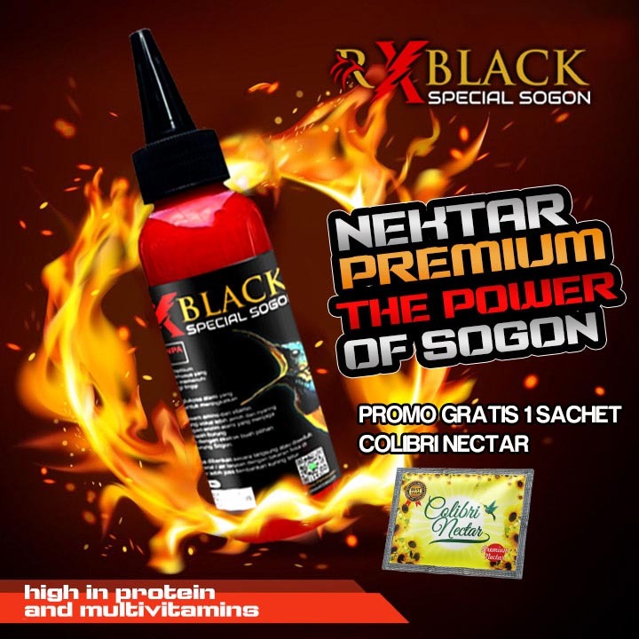 RX BLACK SPECIAL SOGON- PAKAN NEKTAR KHUSUS SOGON, SOGOK OTONG, HARIAN DAN LOMBA, CEPAT GACOR