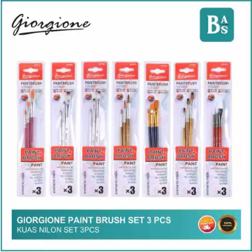 

Giorgione - Paint Brush Set 3pcs - Kuas Lukis Set isi 3 - SAS