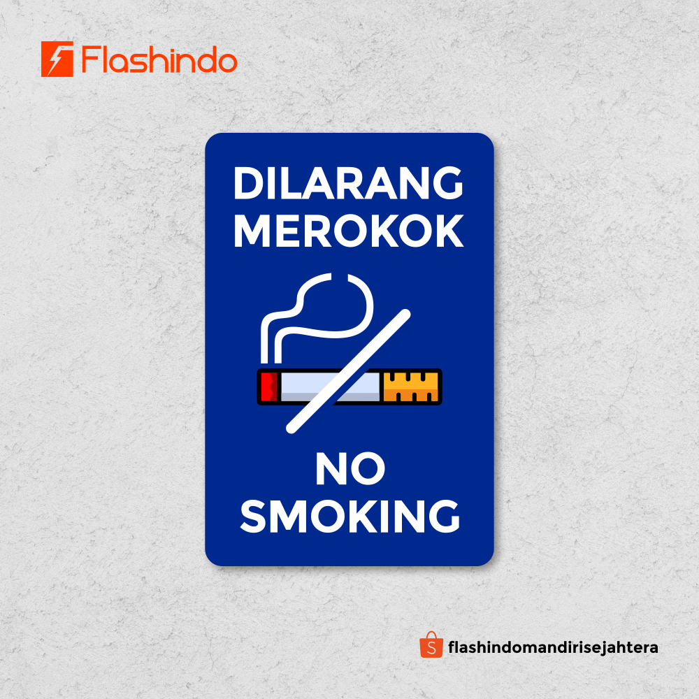 Signboard Akrilik Dilarang Merokok / No Smoking Area || Solusi Ruangan Bebas Asap Rokok