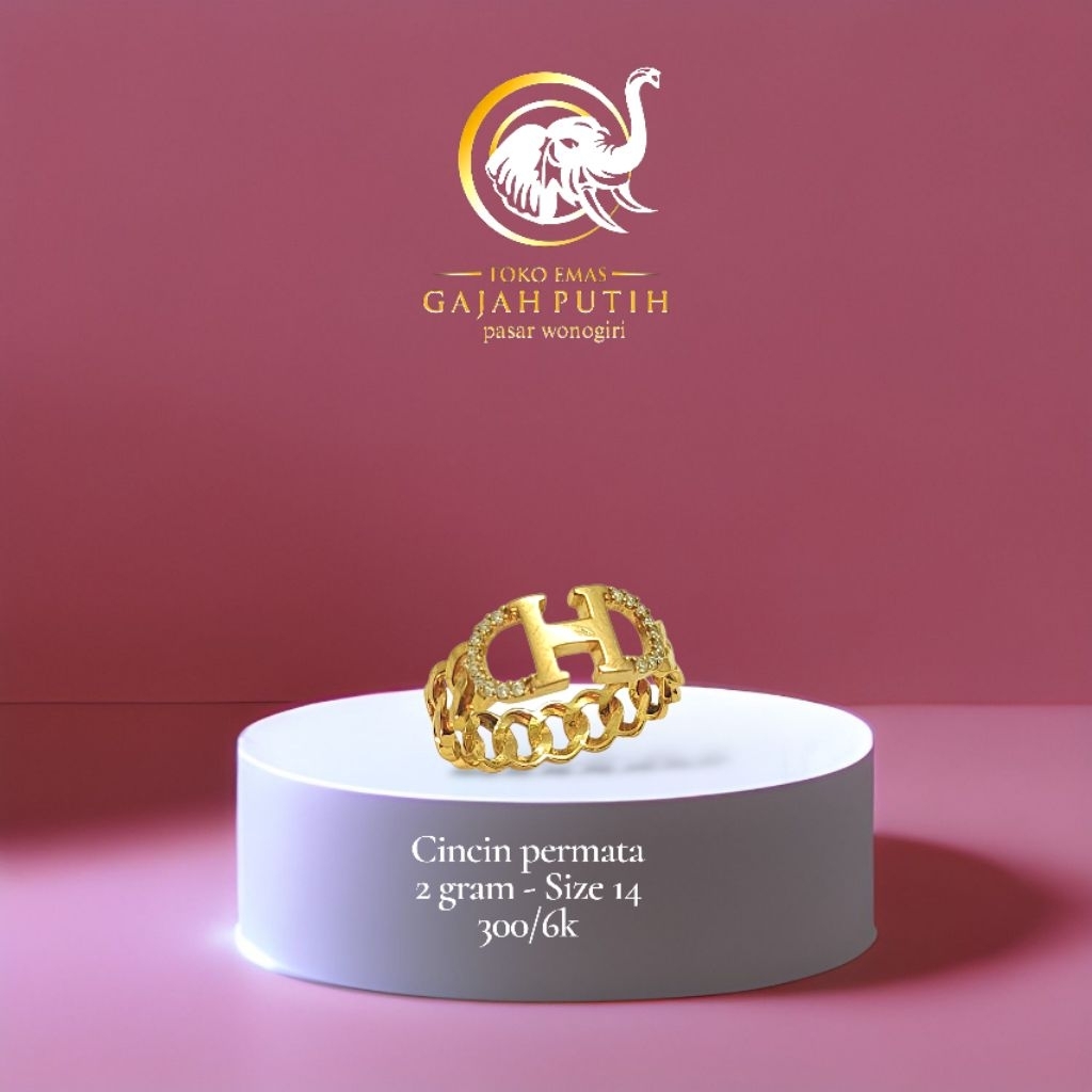 Cincin permata 2 gram