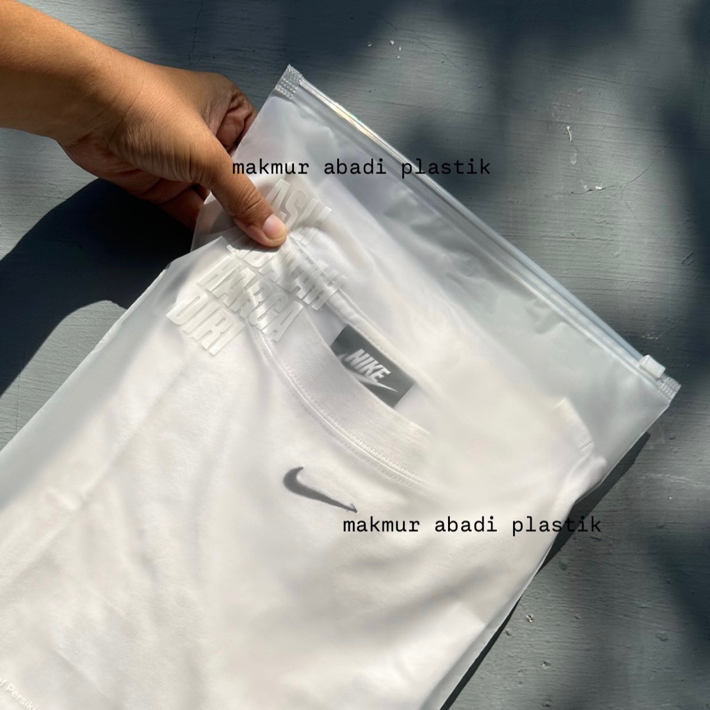 Sablon Plastik Ziplock Doff Transparan