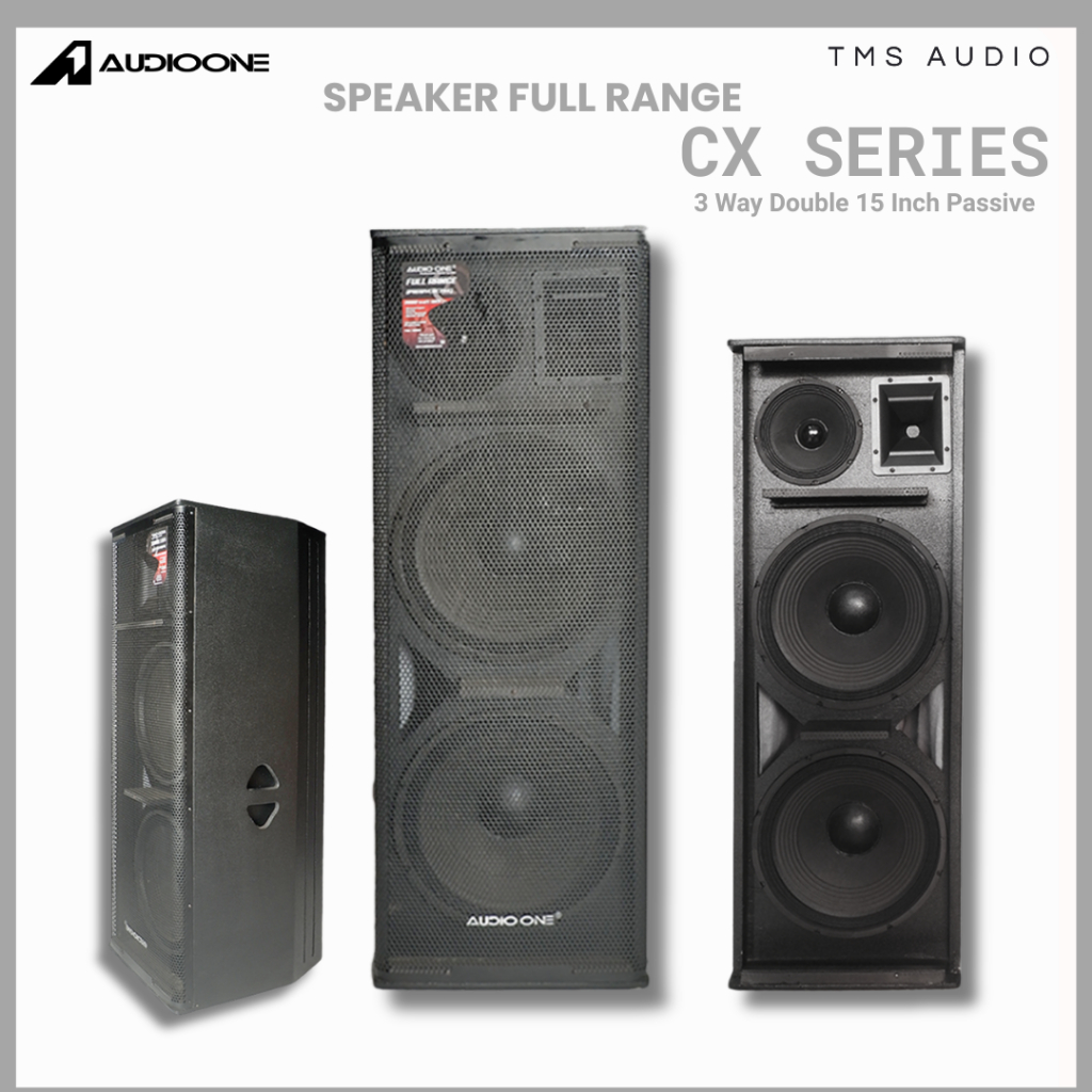 Speaker AUDIOONE 3 Way CX 2158 Pasif 3 Way 15 Inch Double Bergaransi | TMS AUDIO