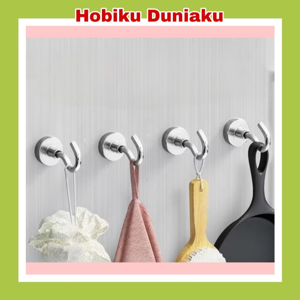 Hook Cantolan Gantungan Magnet Besi Kuat / Gantungan Bulat Magnet