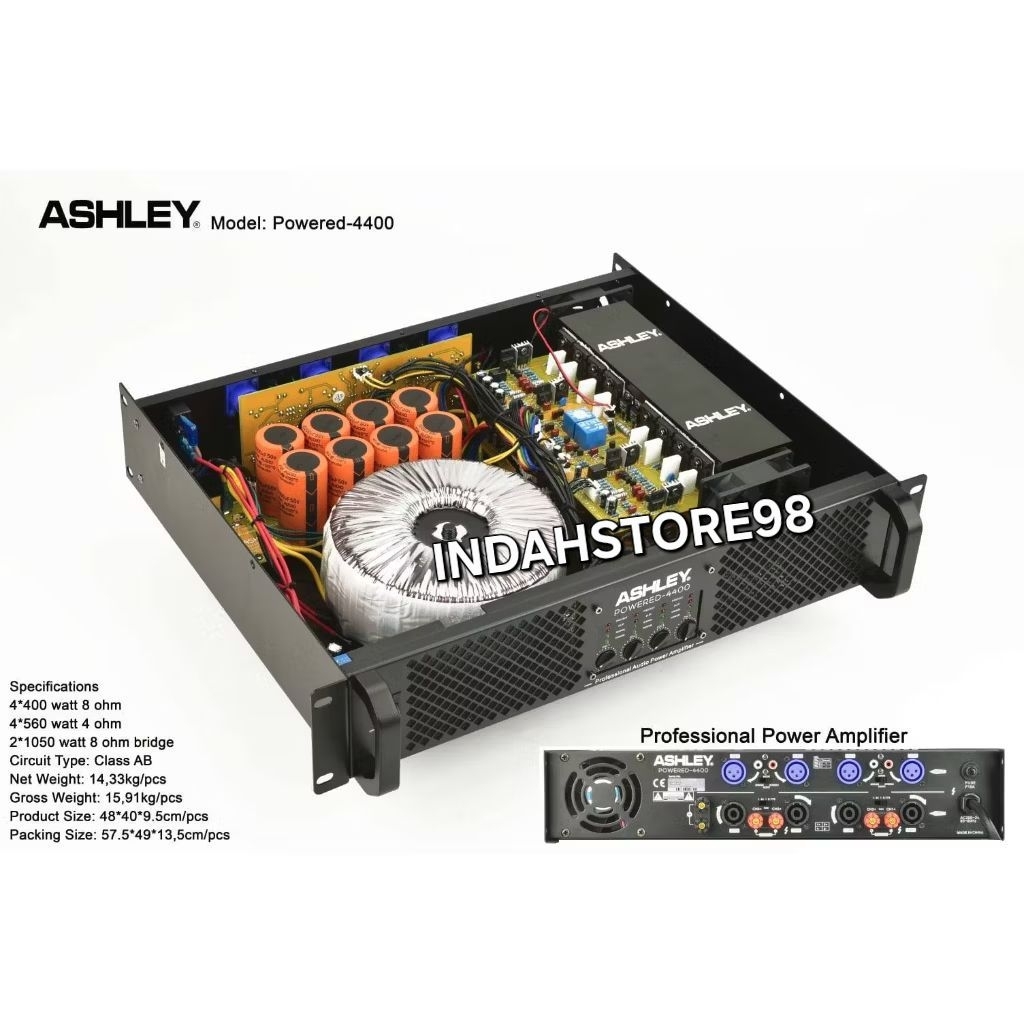 power 4 channel Ashley Powered 4400 Original Power Ashley 4 Chanel