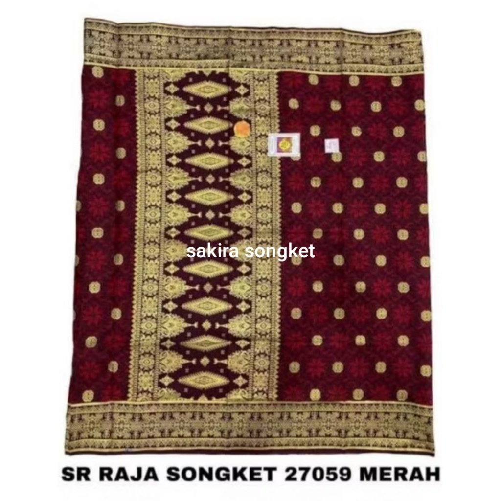 sarung batik songket palembang (naga merah)