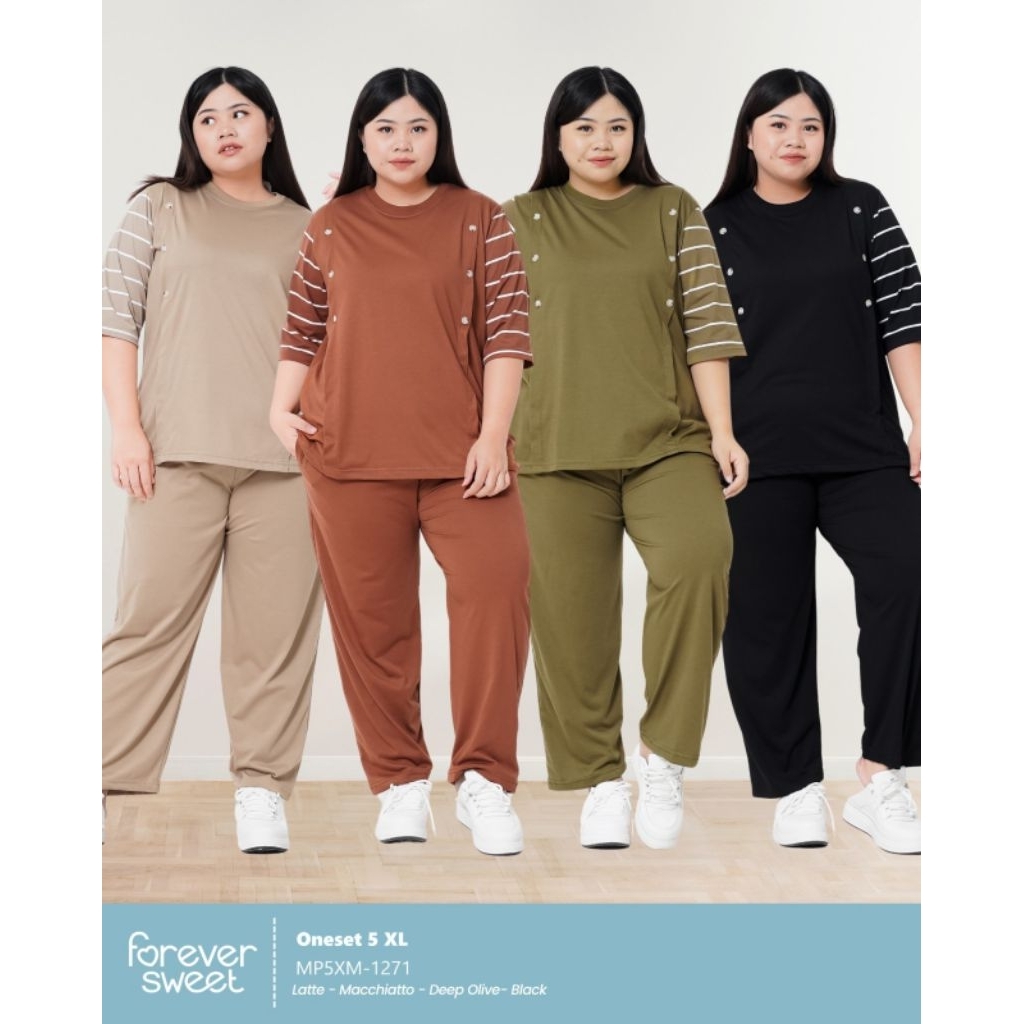 MOTIF GESER BABYDOLL 5XL JUMBO FOREVER SWEET CELANA PANJANG