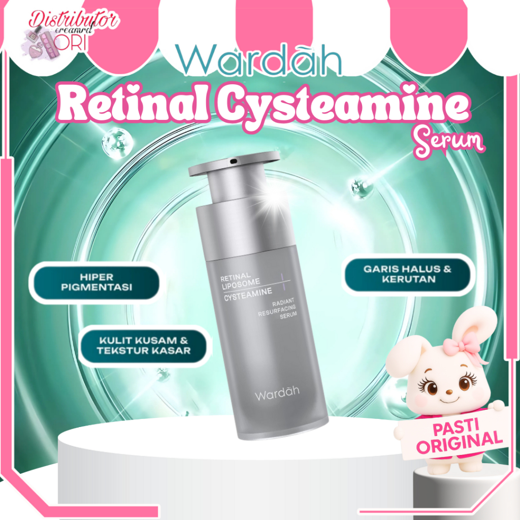 Wardah Radiant Resurfacing Retinal Cysteamine Serum 30 ml | Distributor Cream Ori