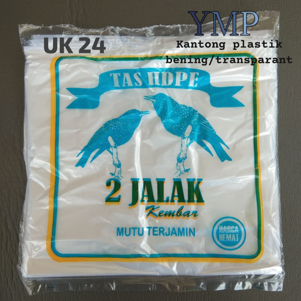 Kantong plastik UK 24 JALAK bening transparan aman bungkus makanan / Kantong plastik bening Transpar