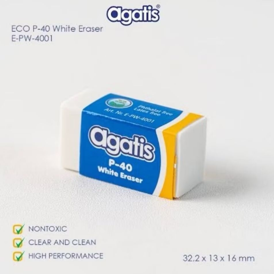 

Penghapus AGATIS Putih Ecer / Penghapus Pensil