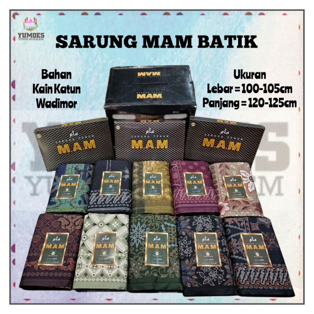 Sarung Tenun MAM Batik Dewasa Kualitas Bahan Sama Dengan Wadimor Batik / Gradenya Wadimor