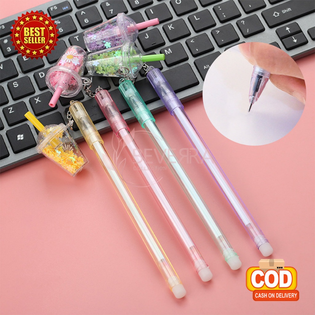 

Pulpen Gel Aesthetic Warna Pastel Pena Milk Tea Ballpoint Alat Tulis Sekolah Kantor ATKCK