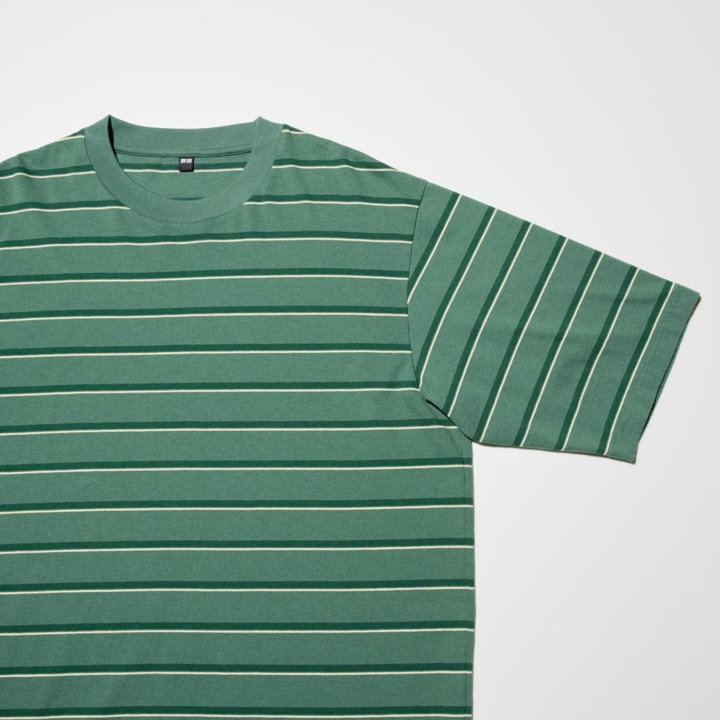 Kaos Uniqlo Oversize Garis T-Shirt 477341