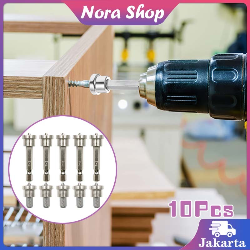 10Pcs Set Mata Obeng Magnet Baja 25mm/50mm / Mata Obeng Set Magnet / Durable Screw Nutdrivers