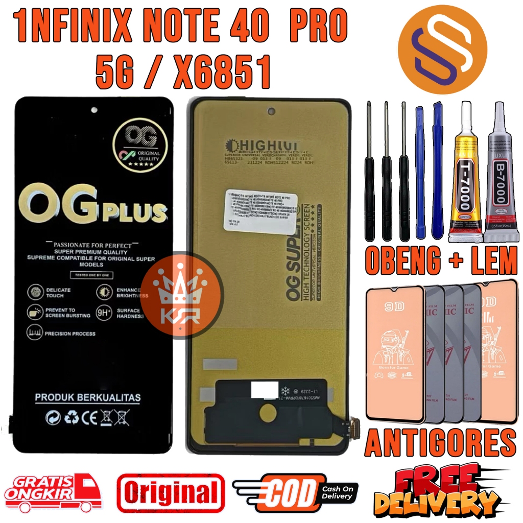 lcd ORI INFINIX NOTE 40 PRO 5G / X6851 Original OEM Quality Lcd Touchscreen Fullset