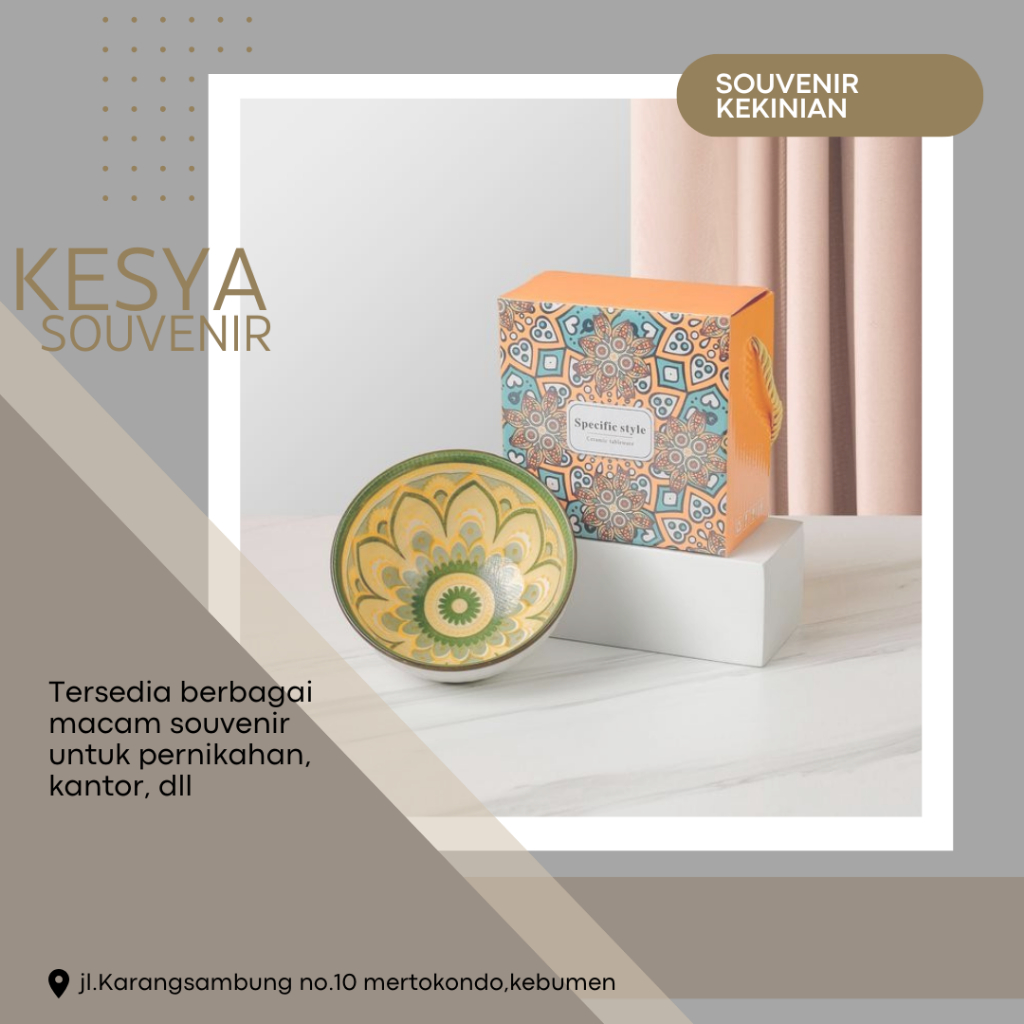 Kesya Souvenir | TERLARIS [ HAMPERS MANGKOK NEW ]Souvenir Mangkok Set Premium Peralatan Makan Porsel
