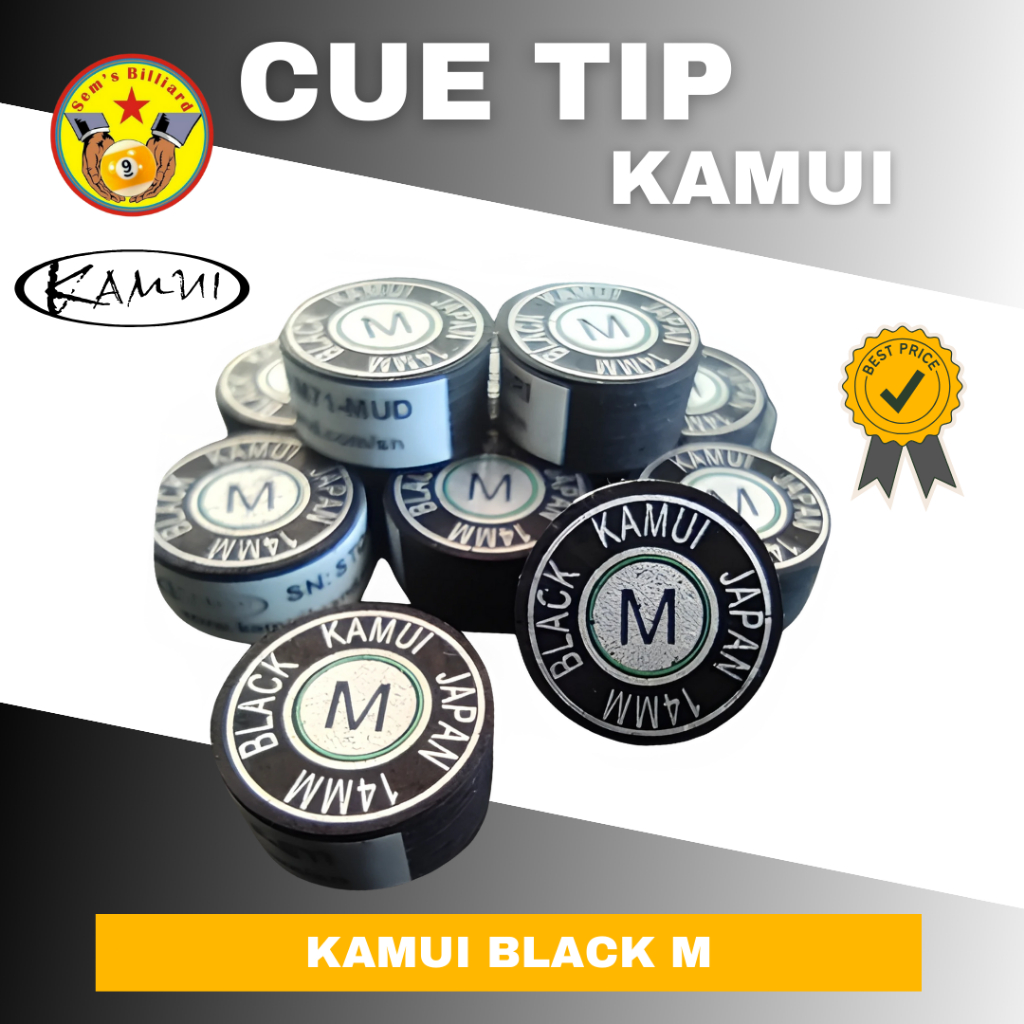 Tip kamui black M original - tip stick billiard - ujung stik