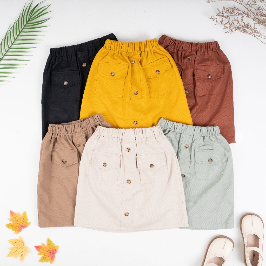 Haplion Kidswear | Rok Pendek Span Luna Anak 1 - 6 tahun Katun Twill