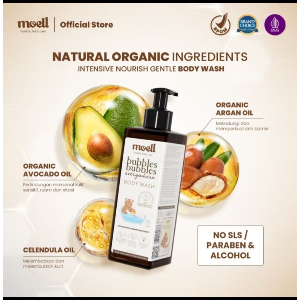 moell body wash/ sabun mandi anak