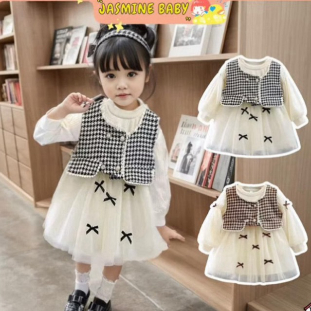 PRINCESS ANAK 0-3 TAHUN BAJU ANAK PEREMPUAN BAJU CHANEL ANAK PEREMPUAN DRESS ANAK