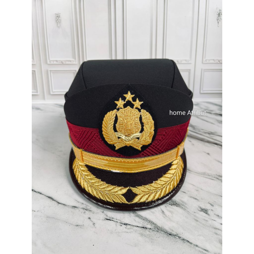 Pet pamen polri polwan premium merek h Mawardi | pet pamen polwan topi