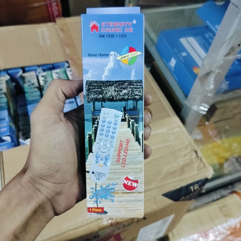 remot TV universal merek Eternity Chung He RM-133E+LED.