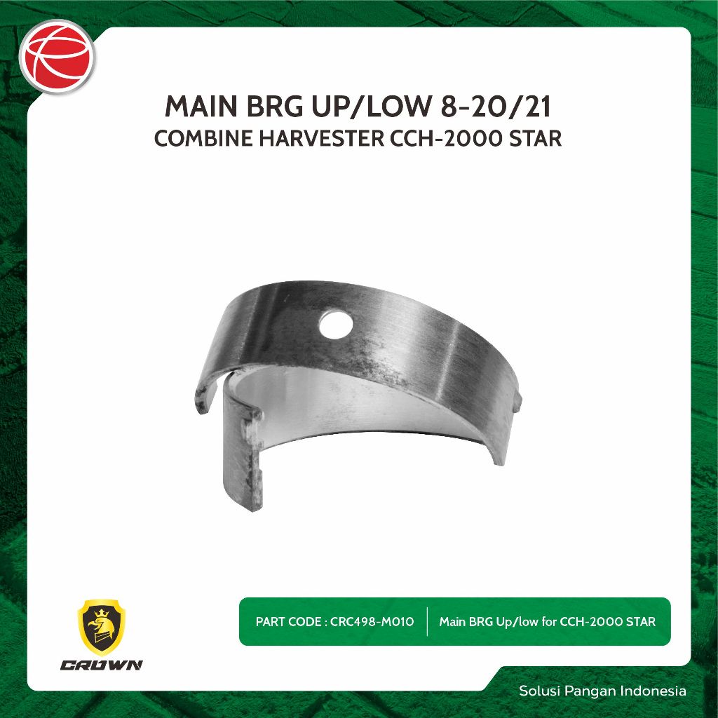 MAIN BRG UP/LOW 8-20/21 / SPAREPART FOR COMBINE HARVESTER CROWN CCH 2000 STAR 61 HP / COMBI / ALAT P