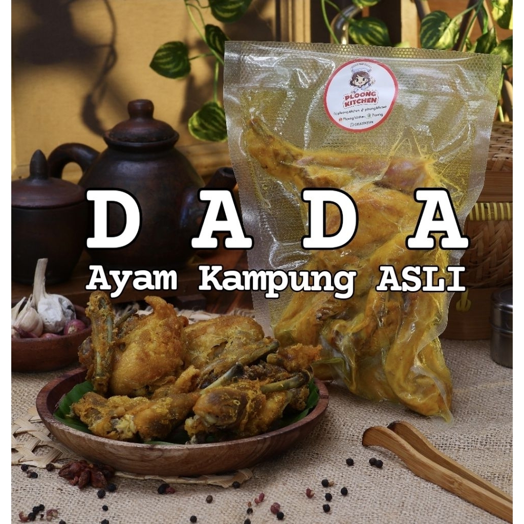 AYAM KAMPUNG ASLI (DADA) ungkep goreng frozen