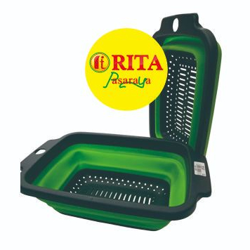 Foldable bucket - Baskom Plastik Lipat Multifungsi - Ember Lipat Persegi Panjang - Baskom Lipat Bayi