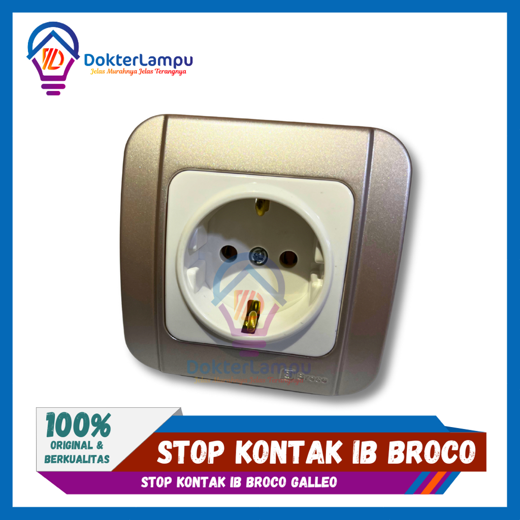 Stop Kontak IB broco Galleo warna putih