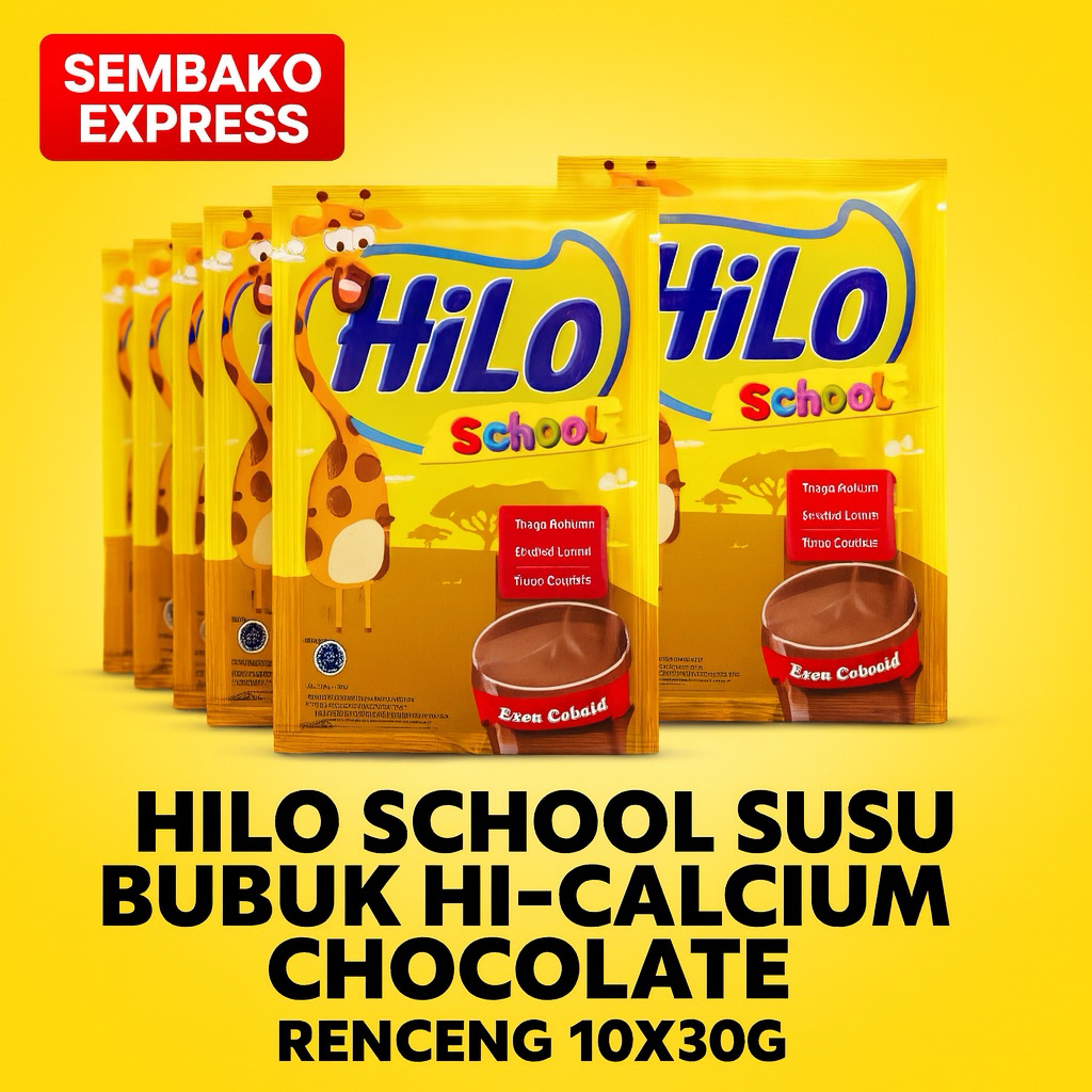 

HiLo School Susu Bubuk Hi-Calcium Chocolate Renceng 10x30g
